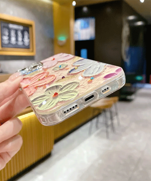 Floral Glitter Case For iphone