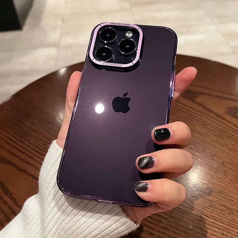 Protective Slim Transparent Tinted Case For iphone